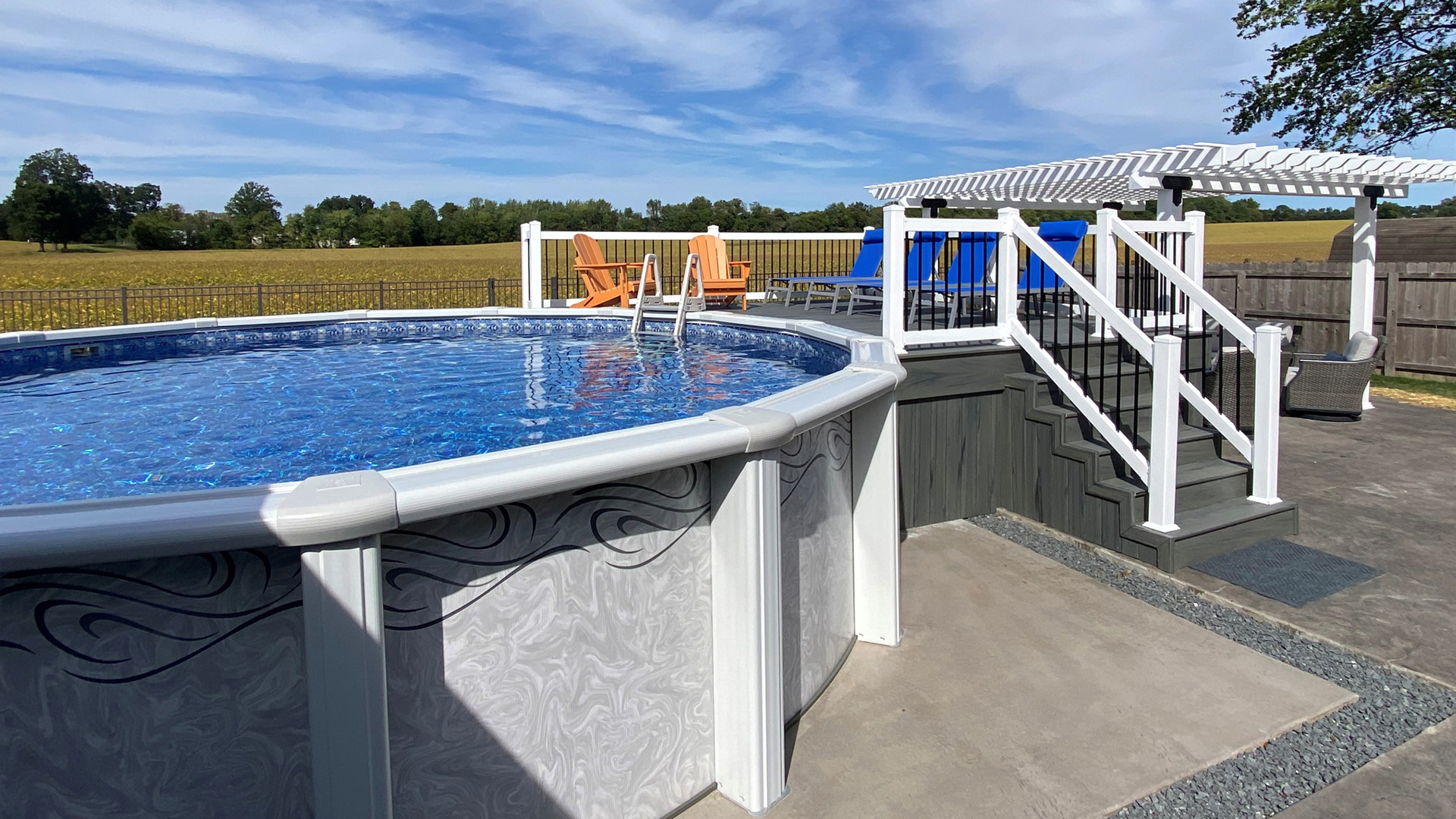 Town and Country Pools - Pool G aboveground pool view of deck
