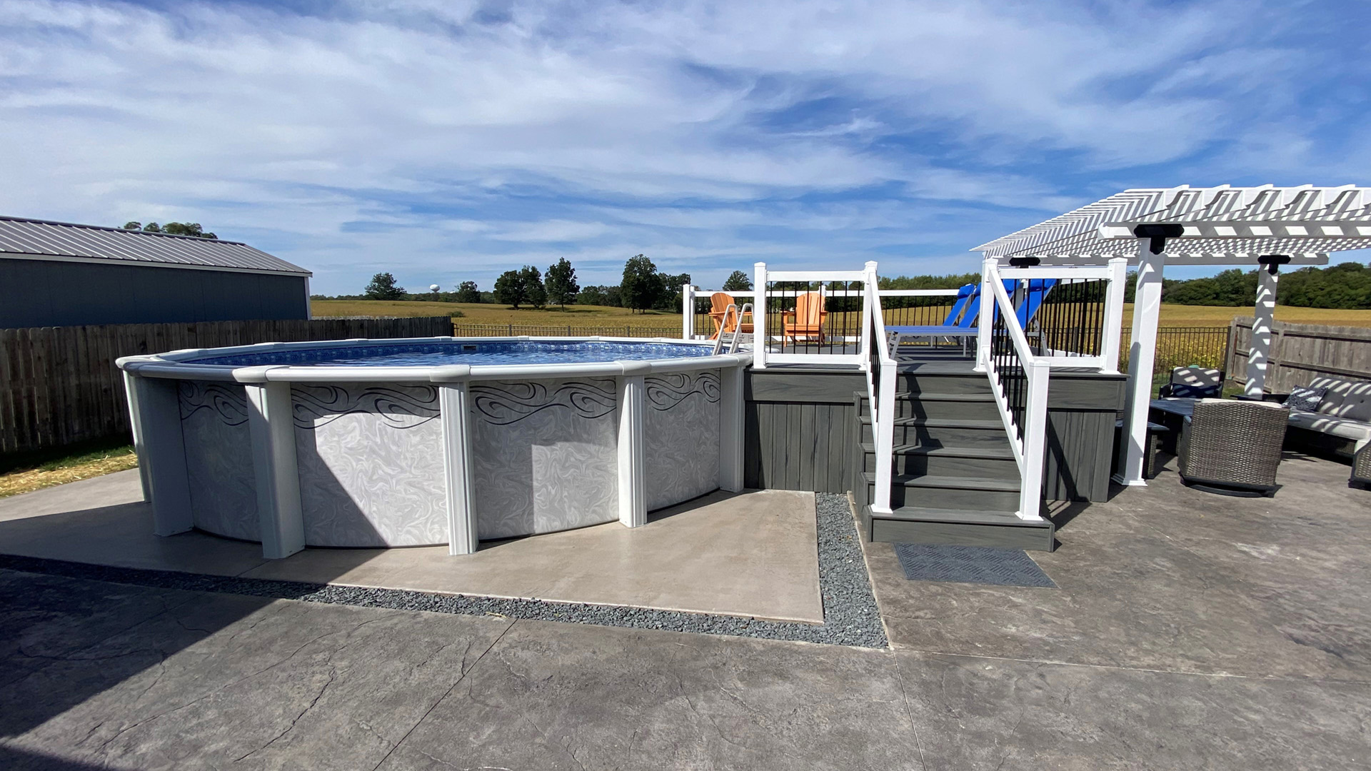 Town and Country Pools - Pool G aboveground pool view of pool and deck