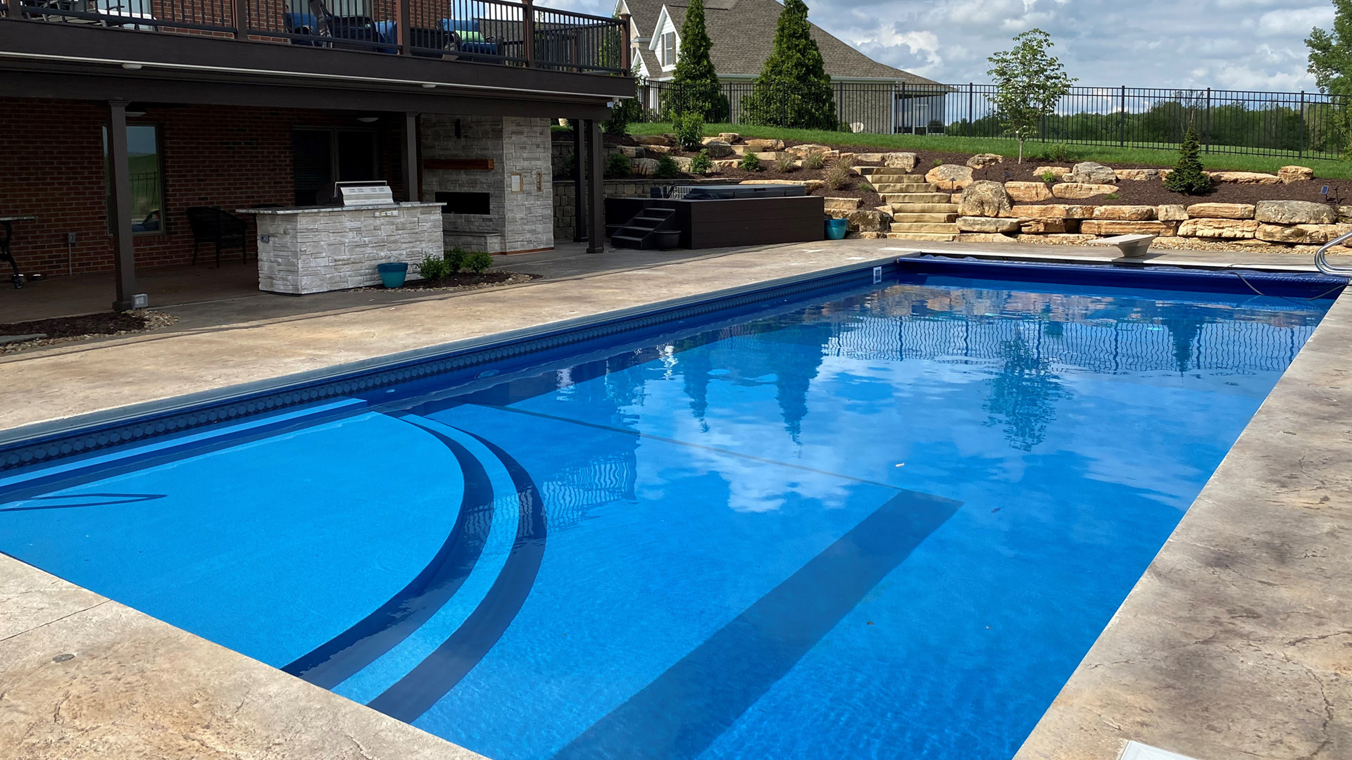 Town and Country Pools - Pool D view from steps towards deep end
