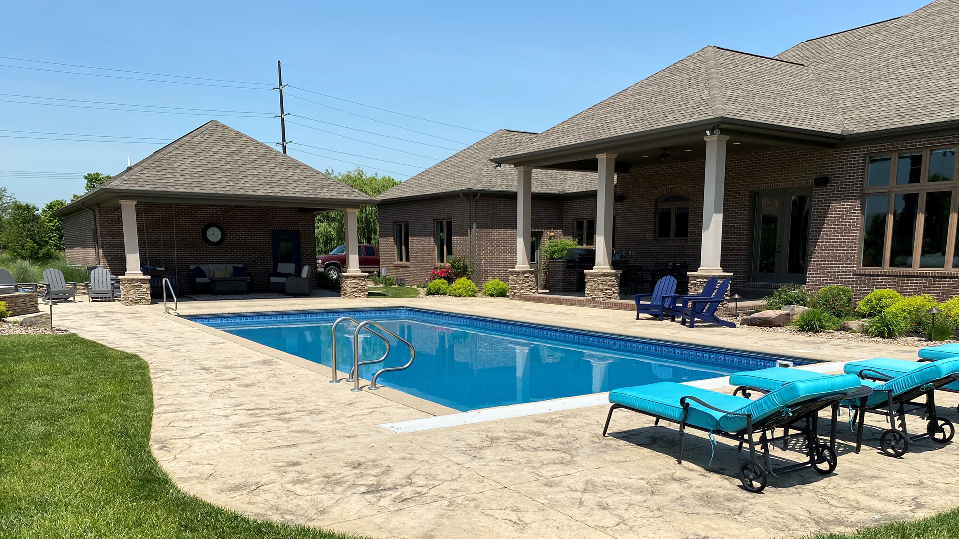Town and Country Pools - Pool I view from deep end towards steps and shelter